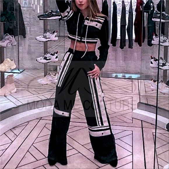 Casual Trendy BLACK JOGGER SET - Picture 1 of 5